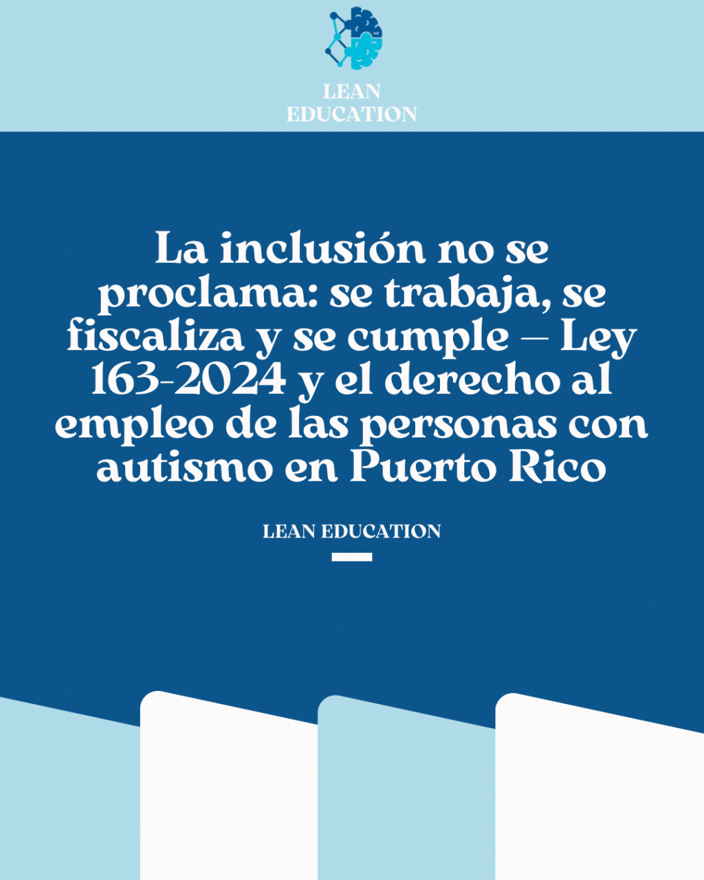 La inclusión no se proclama: se trabaja, se fiscaliza y se cumple. Ley 163-2024 y el derecho al empleo de las personas con autismo en Puerto&nbsp;Rico