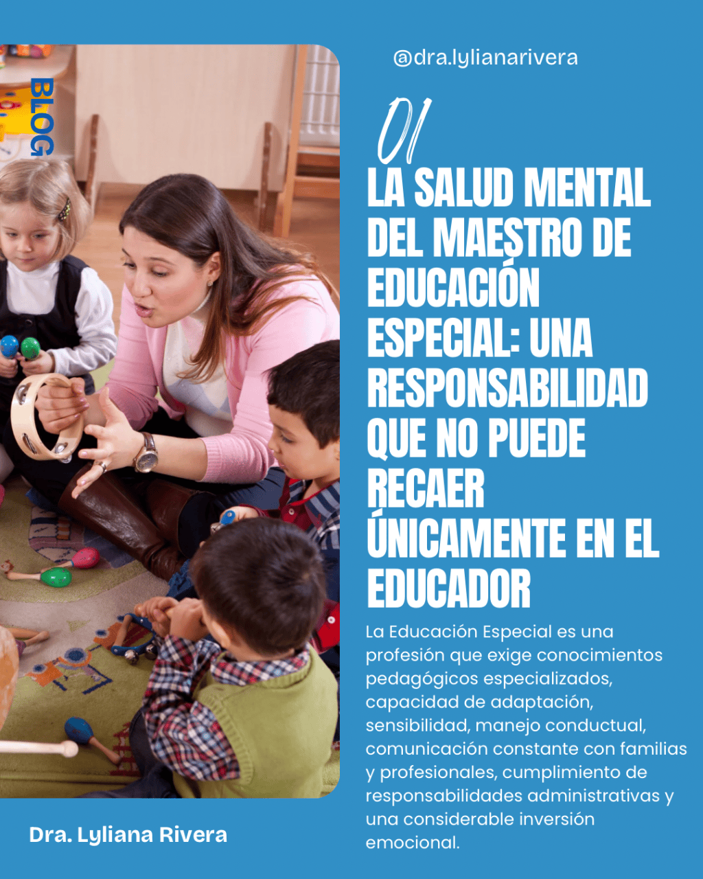 La salud mental del maestro de Educación Especial: una responsabilidad que no puede recaer únicamente en el&nbsp;educador